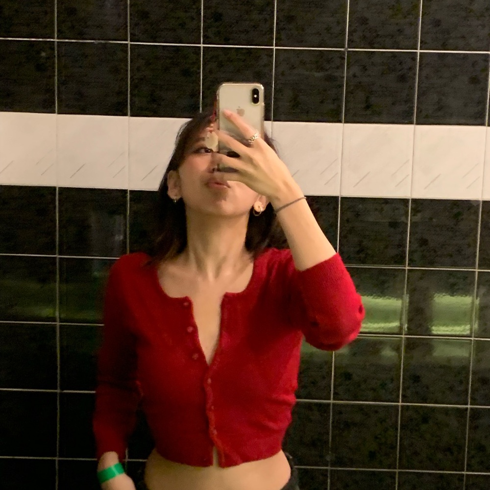 Stylish button up crop top
